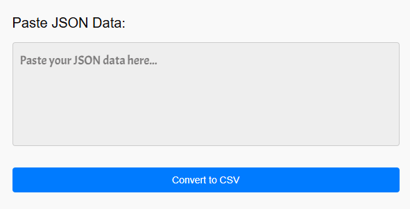 Convert JSON To CSV/Excel