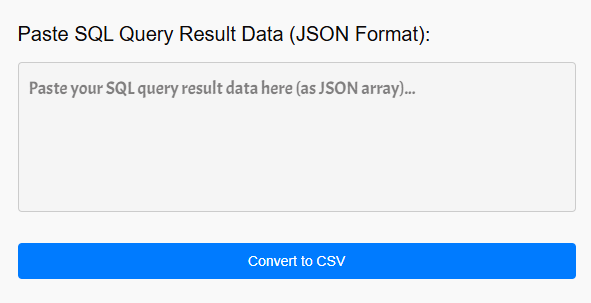 Convert SQL To CSV/Excel