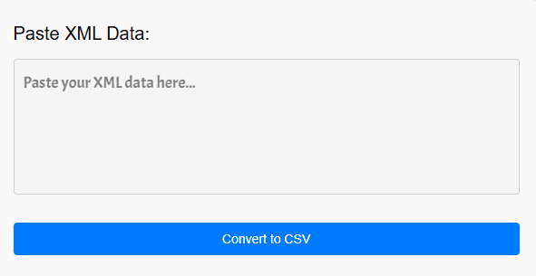 Convert XML To CSV/Excel